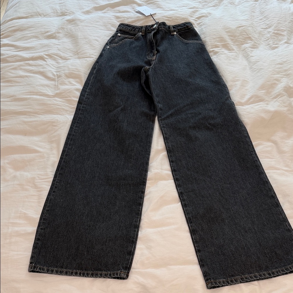 Iro Wide Leg Black Denim Jeans